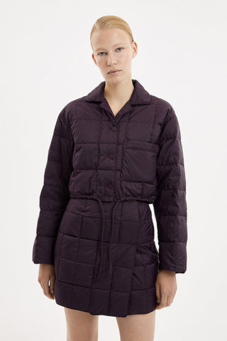 Cropped Down Shirt Micro Pomegranate