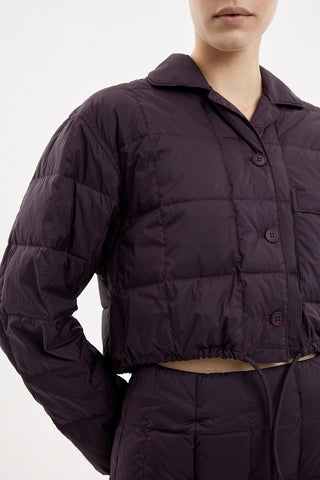 Cropped Down Shirt Micro Pomegranate