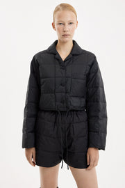 Cropped Down Shirt Micro Black