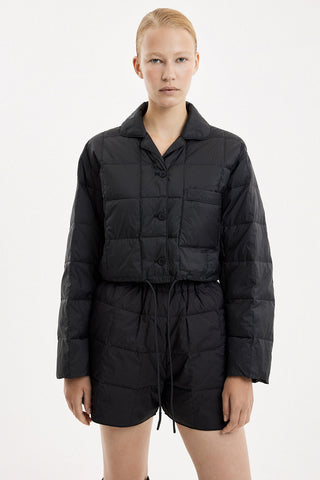 Cropped Down Shirt Micro Black