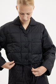 Cropped Down Shirt Micro Black