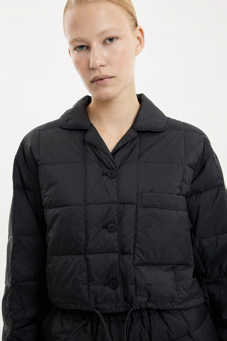 Cropped Down Shirt Micro Black