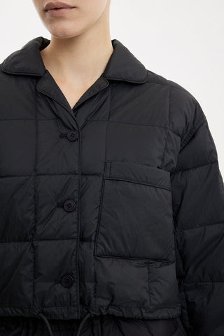 Cropped Down Shirt Micro Black