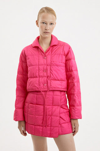 Cropped Down Shirt Micro Pink