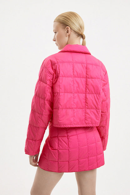 Cropped Down Shirt Micro Pink