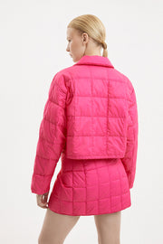 Cropped Down Shirt Micro Pink