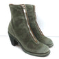 Guidi Zip-Front Ankle Boots 3006FZ Army Green Camouflage Print Canvas Size 40