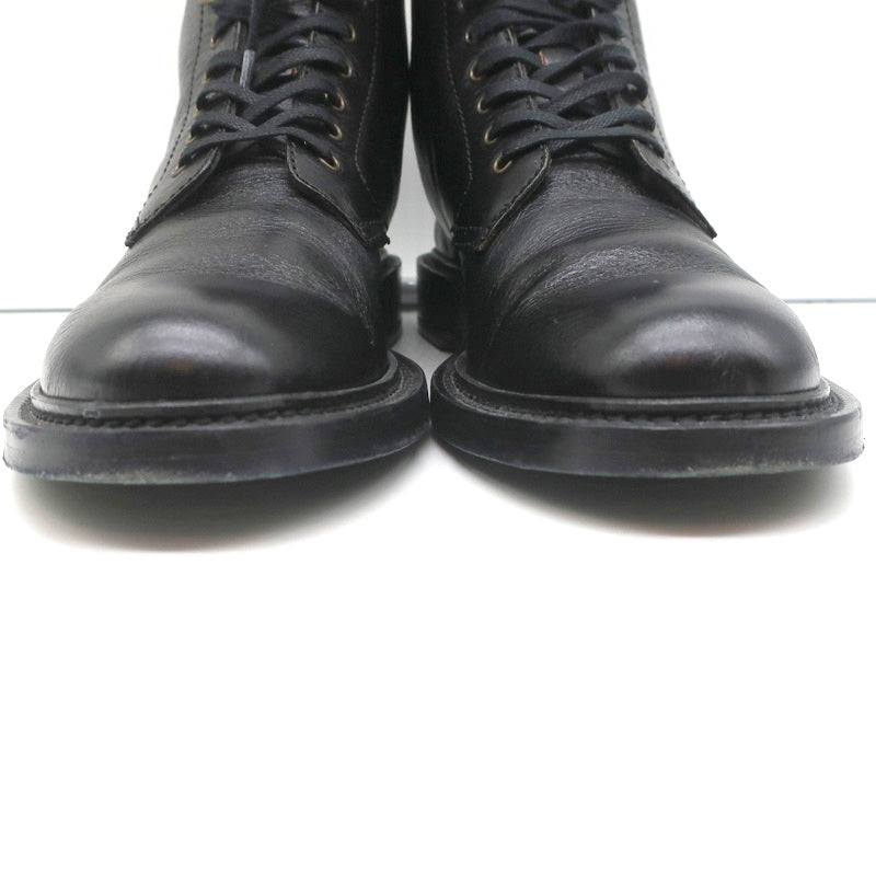Saint Laurent Army 25 Ankle Boots Black Leather Size 38 Lace-Up Combat Boots