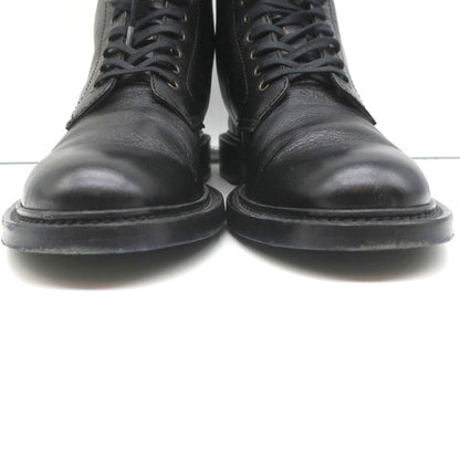 Saint Laurent Army 25 Ankle Boots Black Leather Size 38 Lace-Up Combat Boots