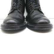 Saint Laurent Army 25 Ankle Boots Black Leather Size 38 Lace-Up Combat Boots