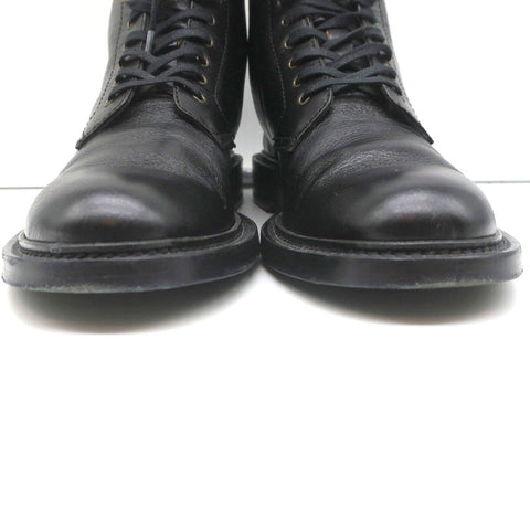 Saint Laurent Army 25 Ankle Boots Black Leather Size 38 Lace-Up Combat Boots