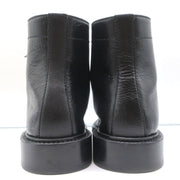 Saint Laurent Army 25 Ankle Boots Black Leather Size 38 Lace-Up Combat Boots