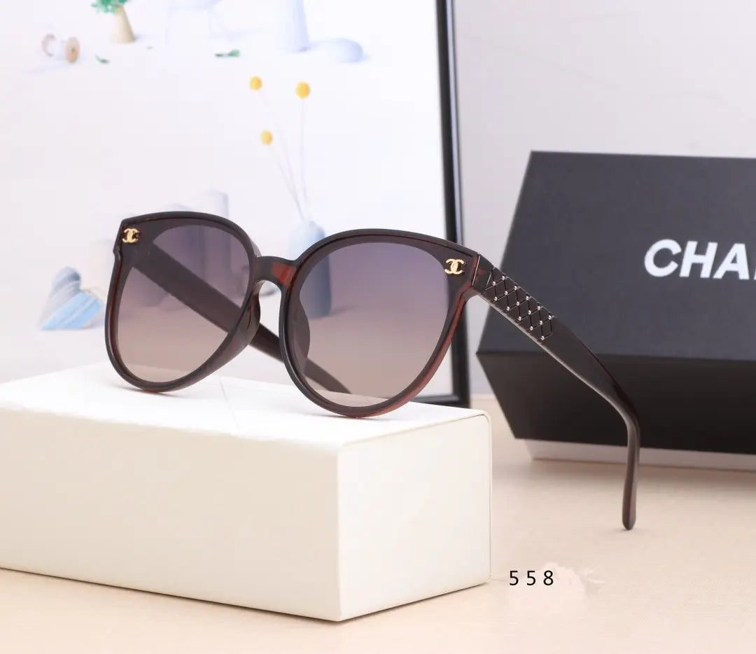 5 COLORS PURPLE LENS CAT EYES SUNGLASSES lbcase