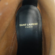 Saint Laurent Army 25 Ankle Boots Black Leather Size 38 Lace-Up Combat Boots