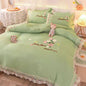 Princess Lace embroidery cotton four-piece Bed skirt bed Supplies lbcase