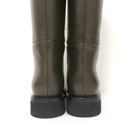Khaite Derby Knee High Riding Boots Dark Brown Leather Size 38 NEW