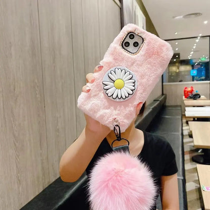 Makeup mirror plush phone case lbcase