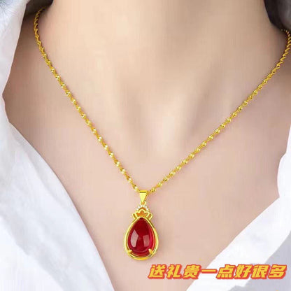 18k yellow gold necklace clavicle chain lbcase