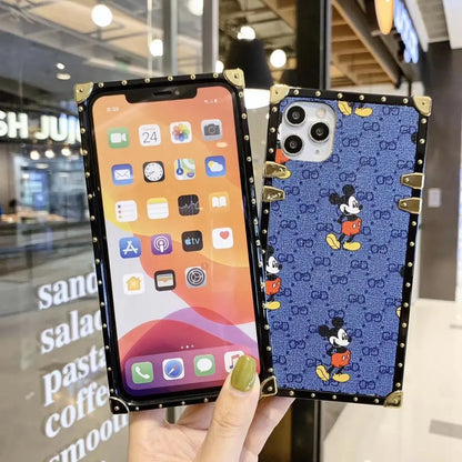 Fashion Mickey square phone case for iPhone lbcase