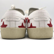 Saint Laurent Court Classic SL/06 Stars Sneakers White/Red Leather Size 38.5