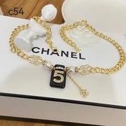 Alloy earrings, long pendant necklace, collarbone chain