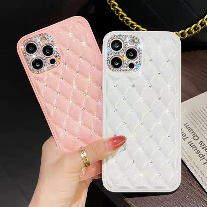 Luxury diamond-studded rhombus phone case for iphone lbcase