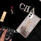 High-end crocodile pattern square phone case lbcase