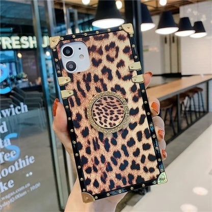 Fashion Leopard Print square phone case lbcase