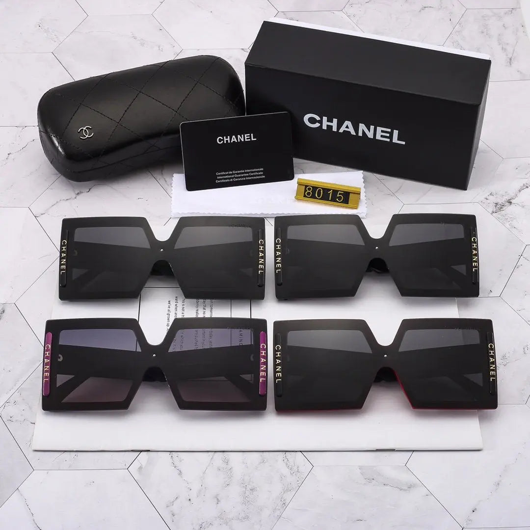4 COLORS LARGE SIZE SQUARE SUNGLASSES FOR FEMALE lbcase