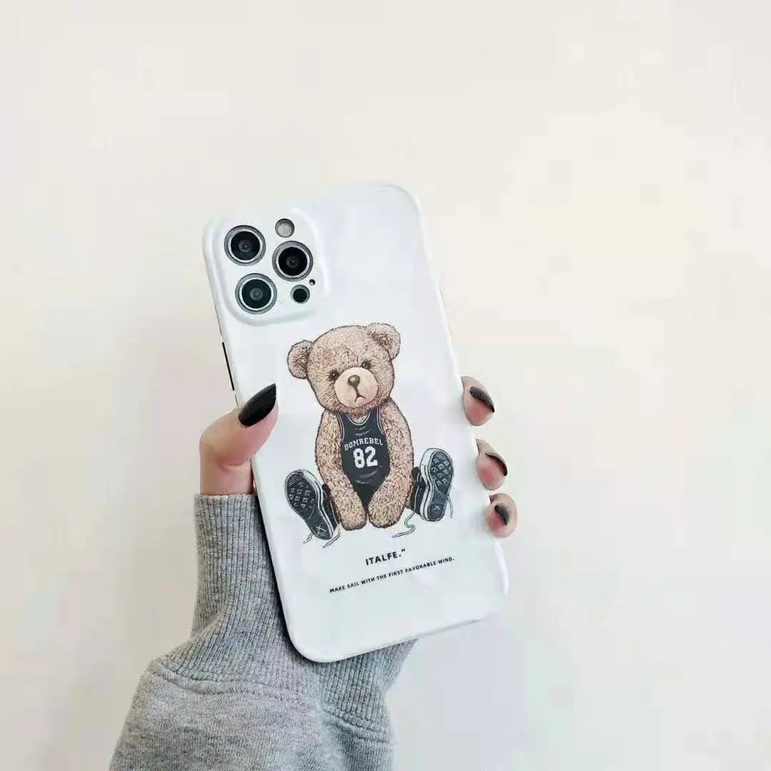3D Cute baby bear soft phone case lbcase
