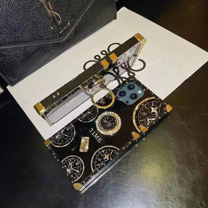 Time Pattern Square Phone Case lbcase