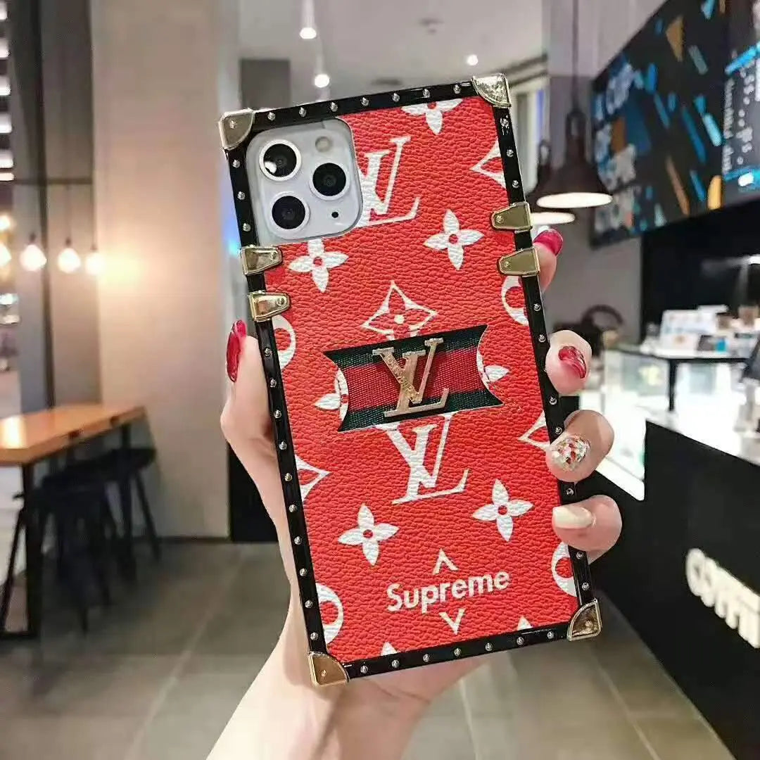 Leather stitching lanyard phone case for samsung lbcase