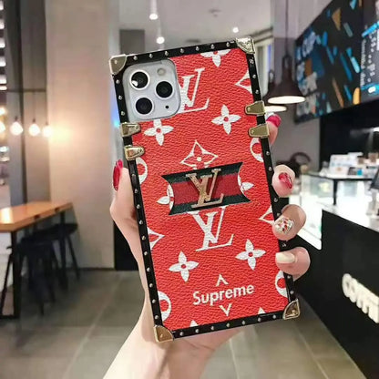 Leather stitching lanyard phone case for samsung lbcase
