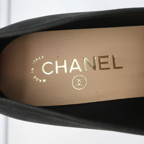 15C Metallic Cap Toe Platform Pumps Black/Gold Buffalo Leather Size 38