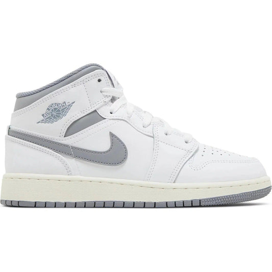 Nike Air Jordan 1 Mid Vintage White  (GS)