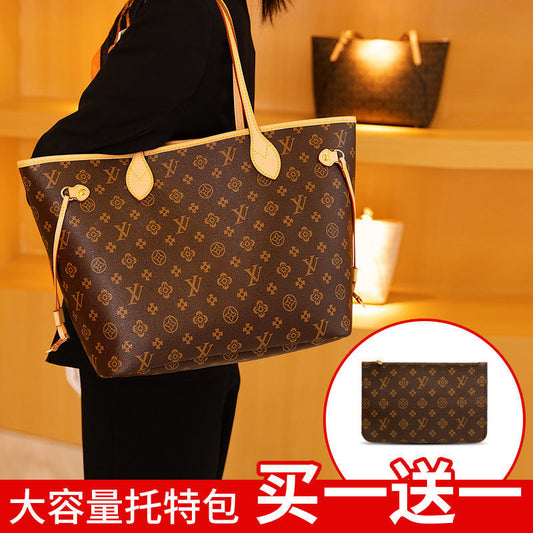 2022 new women's bag large capacity leather handbag lbcase