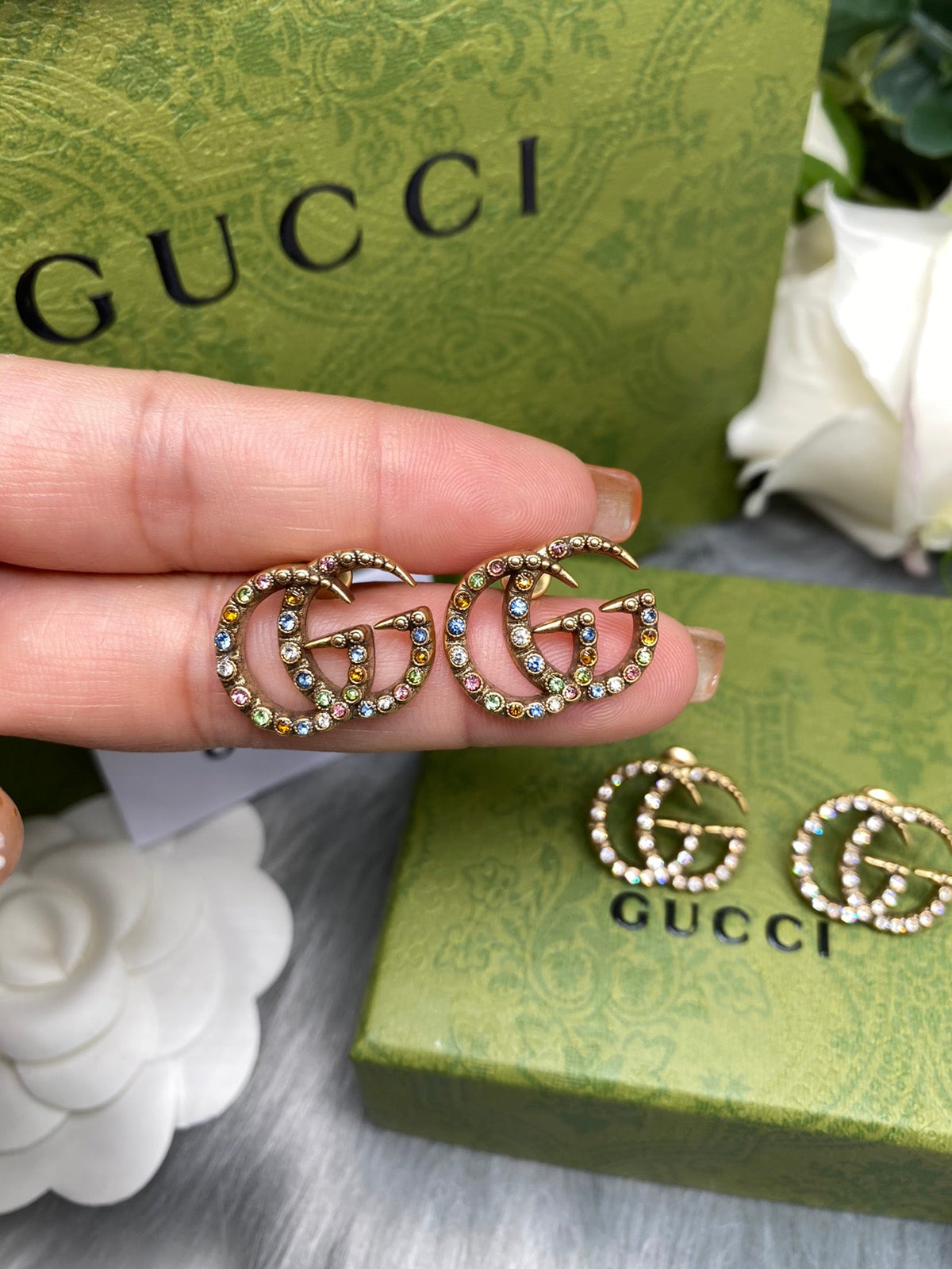 Pearl earrings