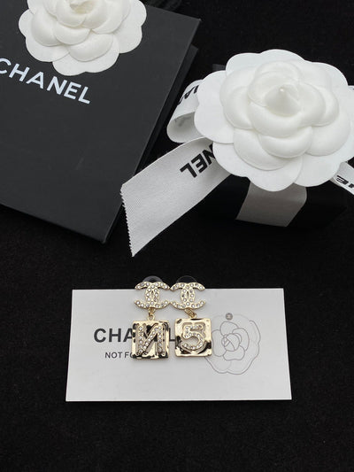 number 5 earrings