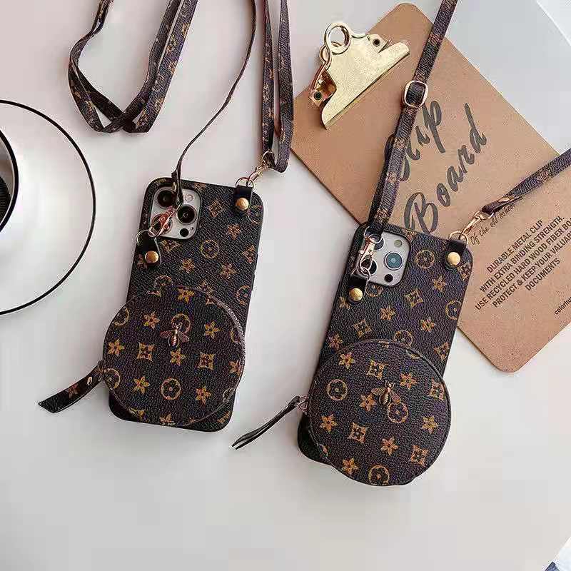 Retro Slanted back card bag phone case For iphone lbcase