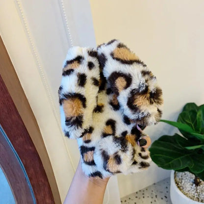 Leopard rabbit plush phone case for iphone lbcase