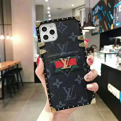 Leather stitching lanyard phone case for samsung lbcase