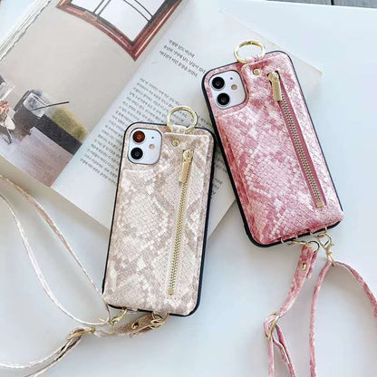 Snake Pattern Wallet Phone Case lbcase
