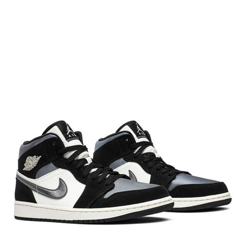 NIKE AIR JORDAN1 MID SE SATIN GREY TOE (NEW) -