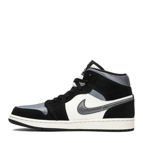 NIKE AIR JORDAN1 MID SE SATIN GREY TOE (NEW) -