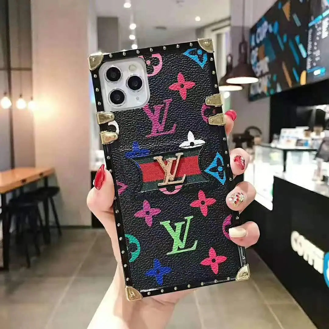 Leather stitching lanyard phone case for samsung lbcase