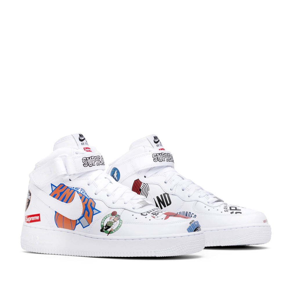 NIKE X SUPREME NBA AIR FORCE 1 MID '07 WHITE (NEW)