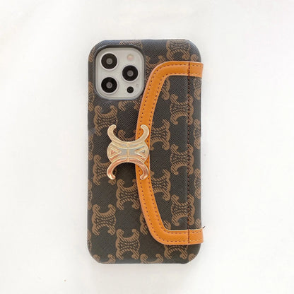 Metal button card package mobile phone case lbcase