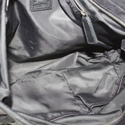 Black Nylon Check Chain Tote