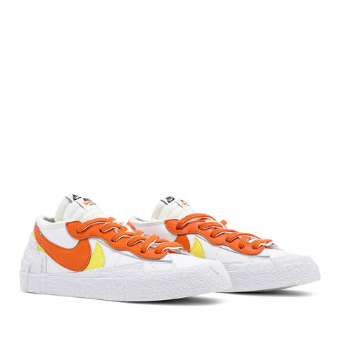 NIKE X SACAI LOW BLAZER WHITE MAGMA ORANGE (NEW) -