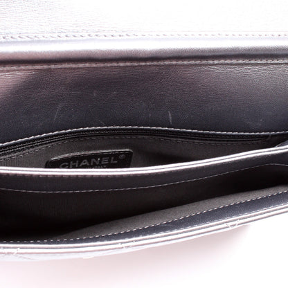 Chain Clutch Retro Label Lambskin 23M
